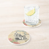 ワンダーランドアートの白うさぎのアリス コースター (側面)