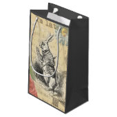 ワンダーランドアートの白うさぎのアリス スモールペーパーバッグ (裏面アングル)