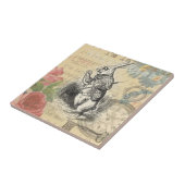 ワンダーランドアートの白うさぎのアリス タイル (側面)