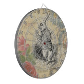 ワンダーランドアートの白うさぎのアリス ダーツボード (正面左)