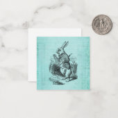 ワンダーランドアートの白うさぎのアリス ノートカード (正面/裏面インサイチュ)