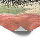 ワンダーランドアートの白うさぎのアリス ポスター (角)