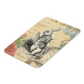 ワンダーランドアートの白うさぎのアリス マグネット (左側)