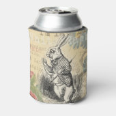 ワンダーランドアートの白うさぎのアリス 缶クーラー (缶裏面)