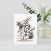ワンダーランドイラストレーションのアリスからのホワイトラビット ポストカード (スタンド正面)