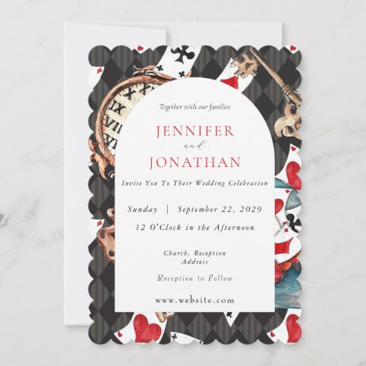 ワンダーランドウィムシー結婚式招待状 招待状 (正面)