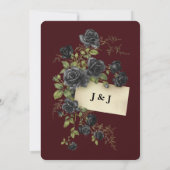 ワンダーランドウィムシー金ゴールドブラック結婚式招待状 招待状 (裏面)