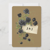 ワンダーランドウィムシー金ゴールドブラック結婚式招待状 招待状 (裏面)