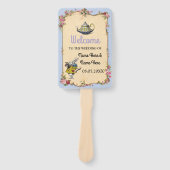 ワンダーランドウサギ結婚式 プログラムヴィンテージファン ハンドファン (正面)