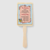 ワンダーランドウサギ結婚式 プログラムヴィンテージファン ハンドファン (裏面)