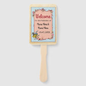 ワンダーランドウサギ結婚式 プログラムヴィンテージファン ハンドファン (正面)