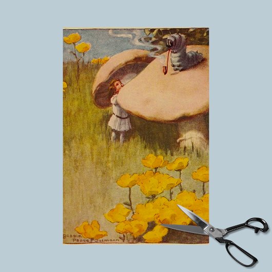 ワンダーランドキャタピラーのアリスの冒険 薄葉紙