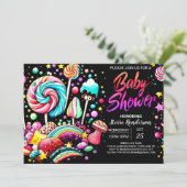 ワンダーランドキャンディベビーシャワー 招待状 (スタンド正面)