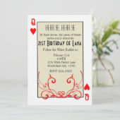 ワンダーランドクイーンオブハートカード招待状 招待状 (スタンド正面)