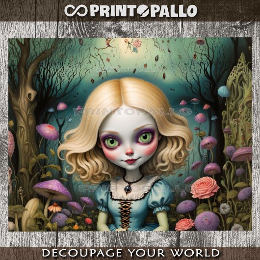 ワンダーランドサイケデリックのスタイルアリス 薄葉紙