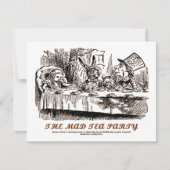 ワンダーランドザ不機嫌ティーパーティーアリス不機嫌帽子 招待状 (正面)