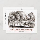 ワンダーランドザ不機嫌ティーパーティーアリス不機嫌帽子 招待状 (正面/裏面)