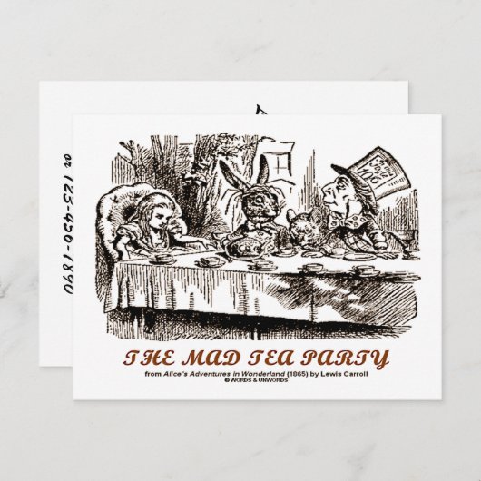 ワンダーランドザ不機嫌ティーパーティーアリス不機嫌帽子 招待状 (正面/裏面)