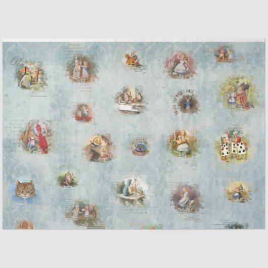 ワンダーランドシリーズのブルーアリスデザイン2 薄葉紙 (正面)