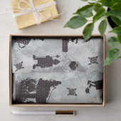 ワンダーランドシリーズの青アリスデザイン10 薄葉紙 (ギフト)