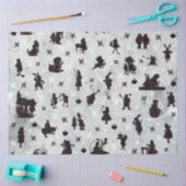 ワンダーランドシリーズの青アリスデザイン10 薄葉紙 (クラフト)