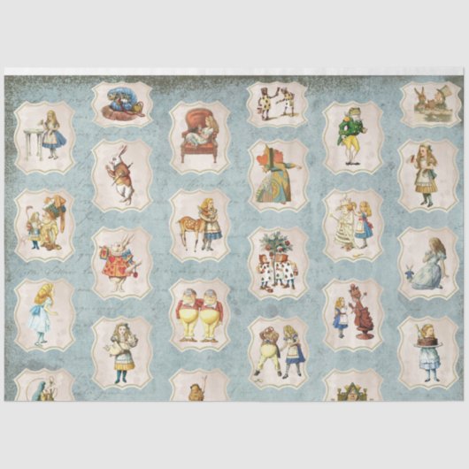 ワンダーランドシリーズの青アリスデザイン7 薄葉紙 (正面)