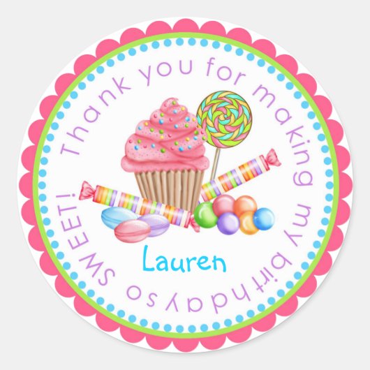 ワンダーランドスイートショップシール ラウンドシール (正面)