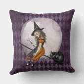 ワンダーランドチェシャーキャットムーンのハロウィンアリス クッション (裏面)