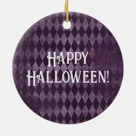 ワンダーランドチェシャーキャットムーンのハロウィンアリス セラミックオーナメント (裏面)