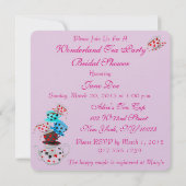 ワンダーランドティーパーティーブライダルシャワー招待 招待状 (裏面)