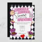 ワンダーランドティーパーティー卒業招待状 シーズンカード (正面/裏面)