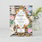 ワンダーランドティーパーティー誕生日招待状 招待状 (スタンド正面)