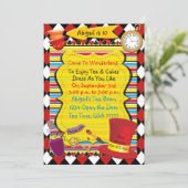 ワンダーランドティーパーティー誕生日招待状 招待状 (スタンド正面)