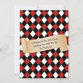 ワンダーランドティーパーティー誕生日招待状 招待状 (裏面)