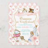 ワンダーランドティーパーティー 招待状 (正面/裏面)