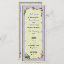 ワンダーランドティーポットフローラ結婚式 プログラム詳細 招待状