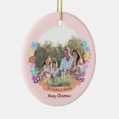 ワンダーランドドリーマーピンクフローラリース写真 セラミックオーナメント (右)