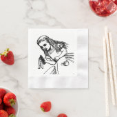 ワンダーランドナプキンスのアリス 縁ありカクテルナプキン (インサイチュ)