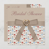 ワンダーランドフお洒落ラミンゴスブライダルシャワー 招待状 (正面/裏面)