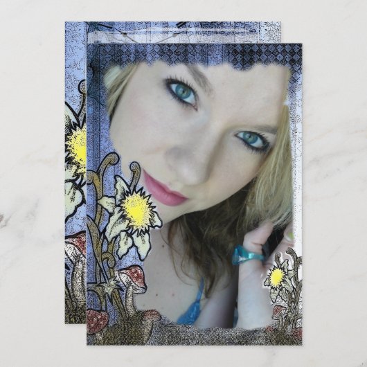 ワンダーランドファンタジー誕生日招待状 招待状 (正面/裏面)