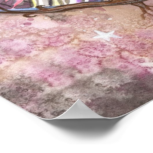 ワンダーランドフェアリーファンタジーアートポスタープリント ポスター (角)