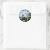 ワンダーランドフラミンゴ赤ちゃんシャワーシール ラウンドシール (バッグ)