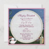 ワンダーランドフラミンゴSip &シー·ガール·ベビー·シャワー 招待状 (裏面)