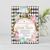 ワンダーランドブライダルシャワーでアリスに遅れないで 招待状 (スタンド正面)