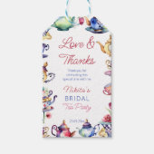 ワンダーランドブライダルシャワーティーパーティーのアリス ギフトタグ (正面)