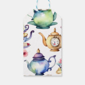 ワンダーランドブライダルシャワーティーパーティーのアリス ギフトタグ (裏面)