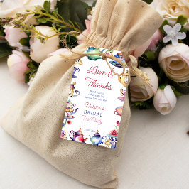 ワンダーランドブライダルシャワーティーパーティーのアリス ギフトタグ