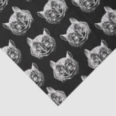 ワンダーランドブラックのチェシャ猫ヴィンテージアート 薄葉紙 (詳細)