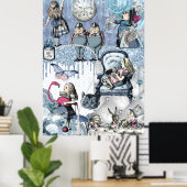 ワンダーランドブルーのアリス ポスター (ホームオフィス)