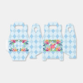 ワンダーランドブルーの白うさぎアーガイル フェイバーボックス (折り畳みなし)